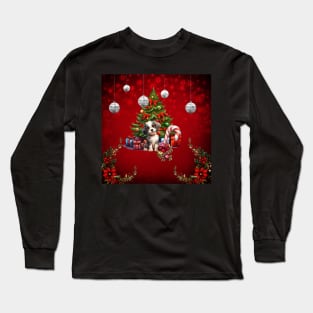 Sweet puppy with christmas tree Long Sleeve T-Shirt